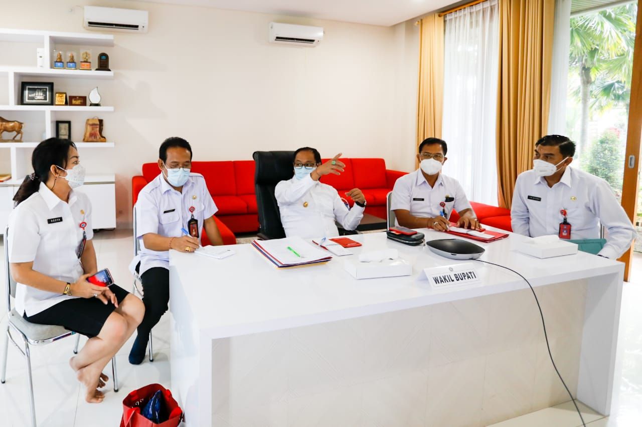 podiumnews.com-Wabup Suiasa Ikuti Rapat Koordinasi Monitoring PEN